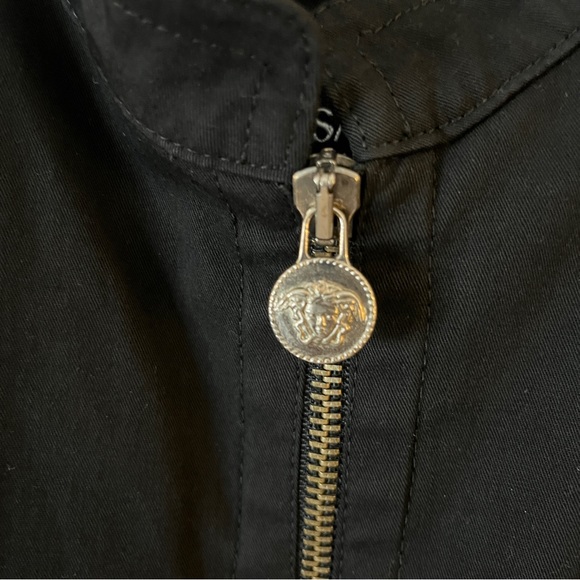 Versace Vest Womens Medium Black Jeans Couture Size M Medium Medusa Pulls Zip Up - Picture 5 of 16